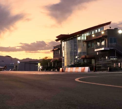 Aerial view of Boulder City terminal from plane