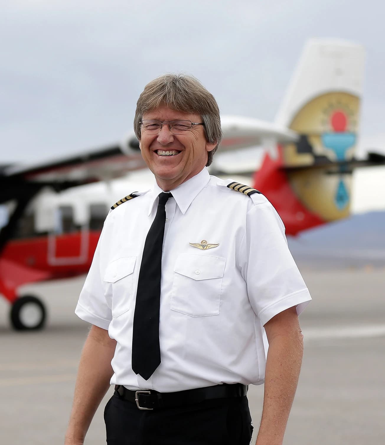 Scenic sightseeing aircraft over the canyon