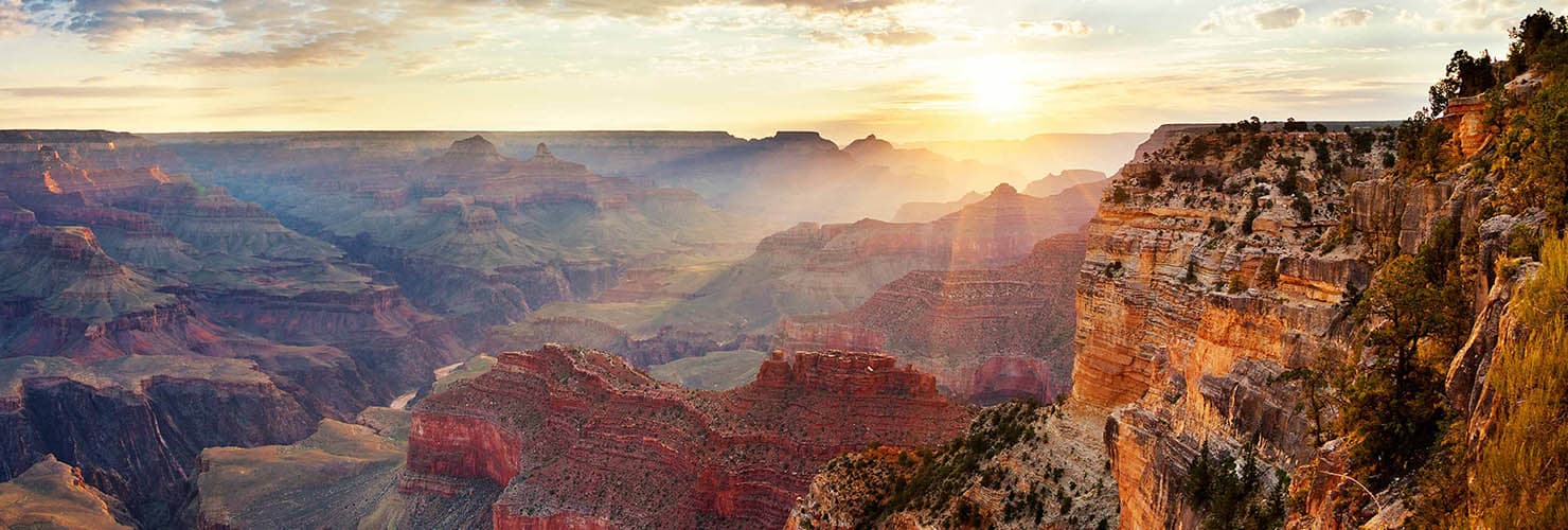 Sunset over the canyon